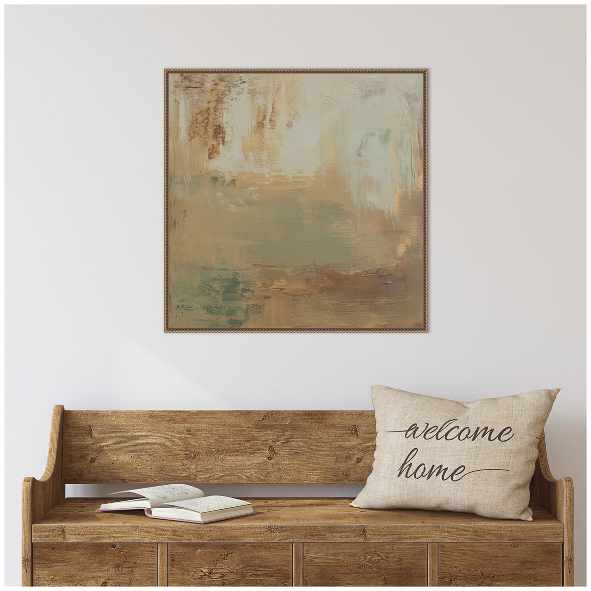 Sage Horizon No. 3 by Amy Lighthall Framed Canvas Wall Art Print