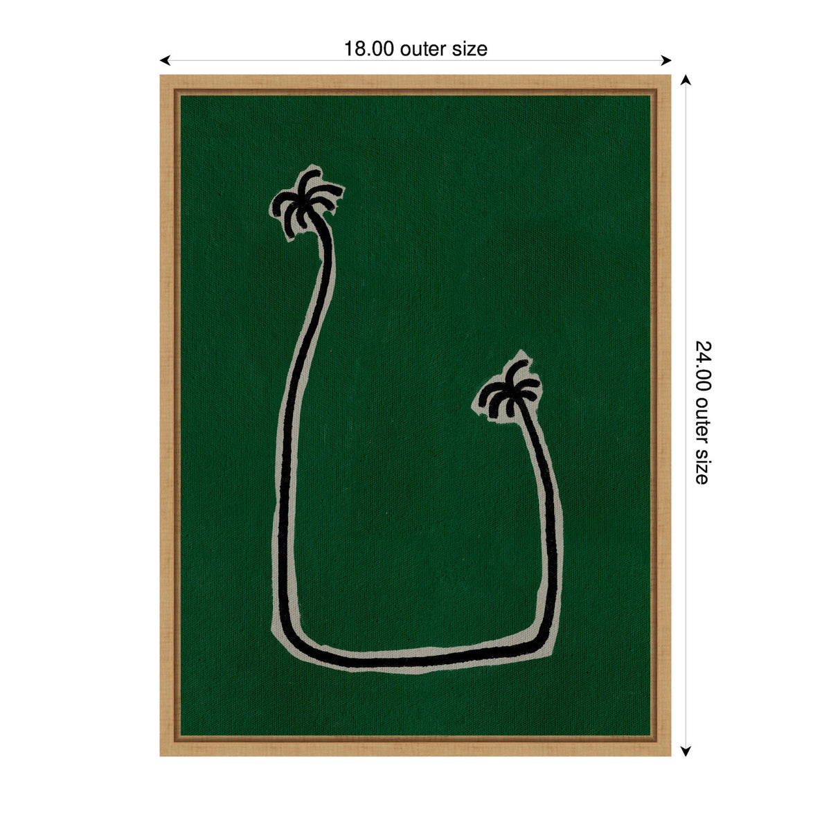Sylvie Soul Bound Green Framed Canvas by Shatha Al Dafai