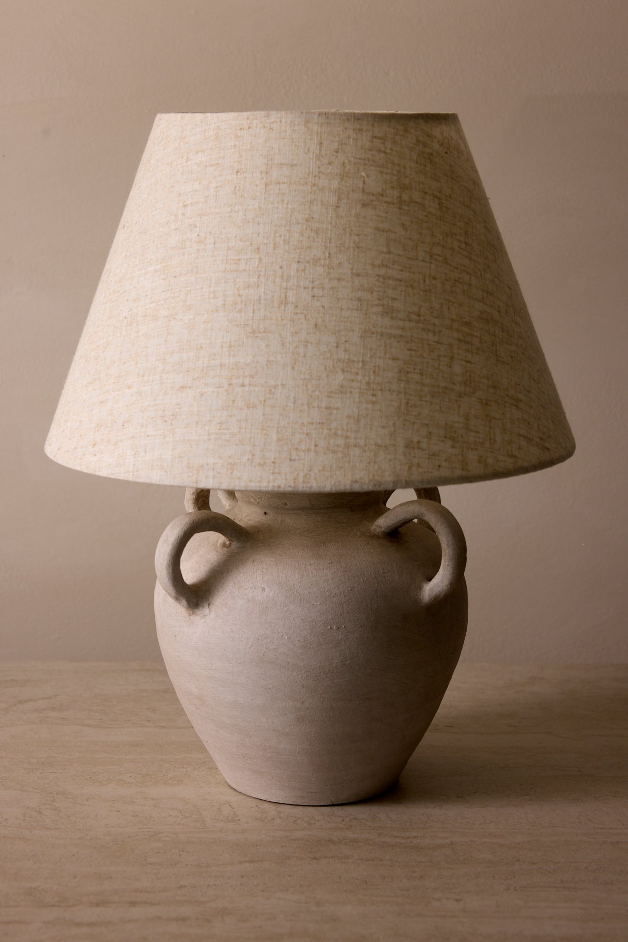 Ava Table Lamp - Cream Vase Design 17.7" Modern Lighting