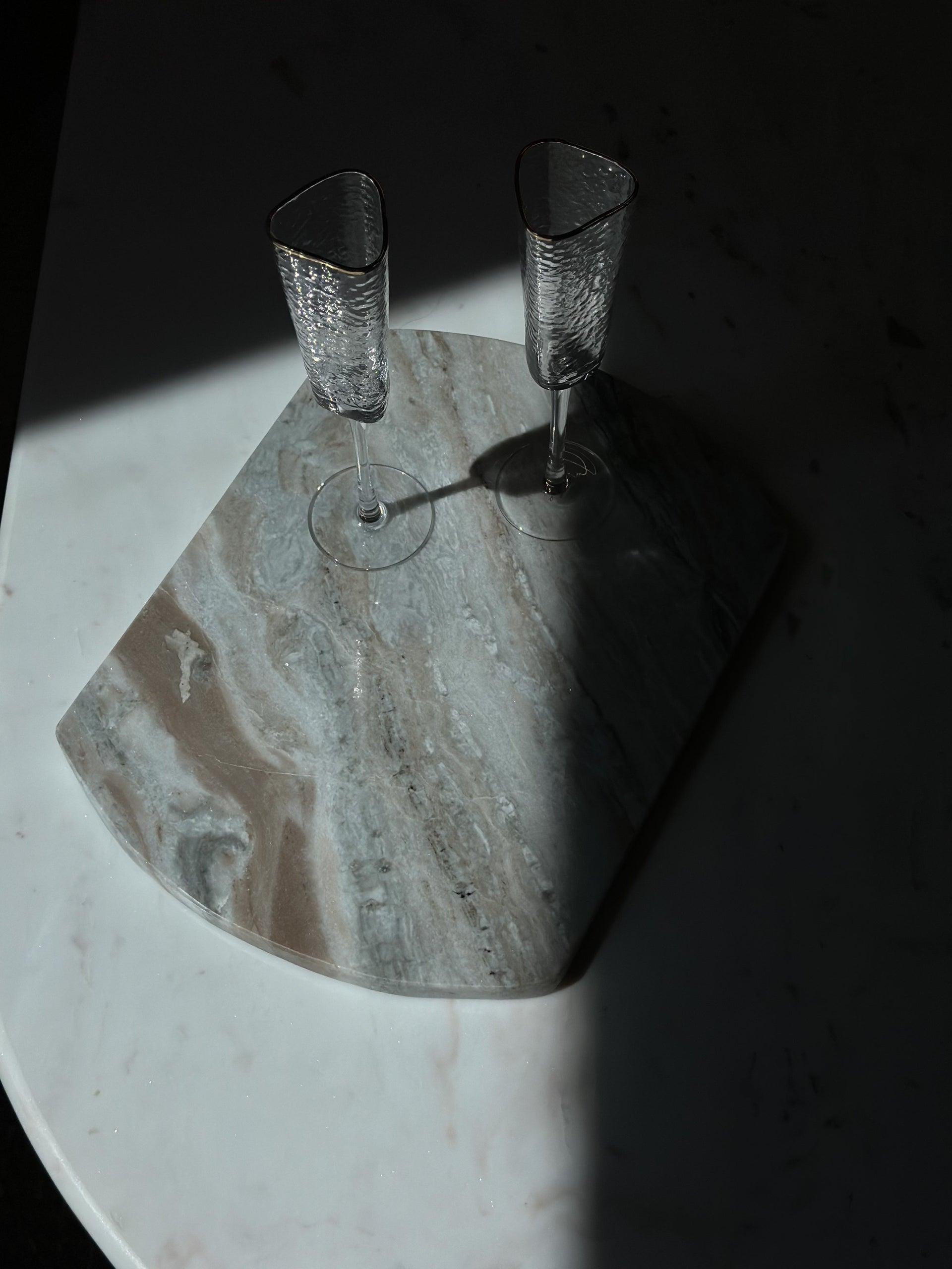 Handcrafted Organic Stone Marble Charcuterie Board 16x12 Buff