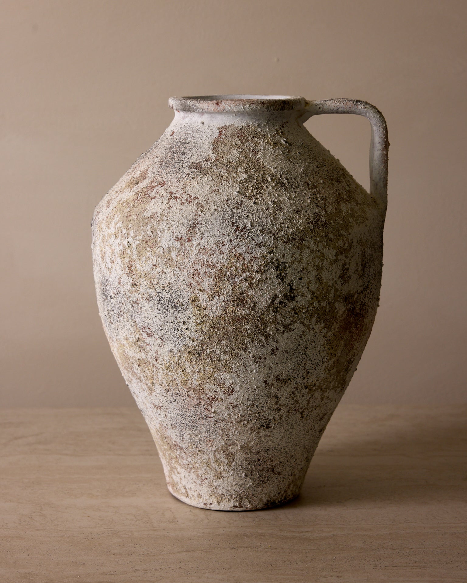 Siena Handmade Concrete Vase - Cream Minimalist 10" x 14"