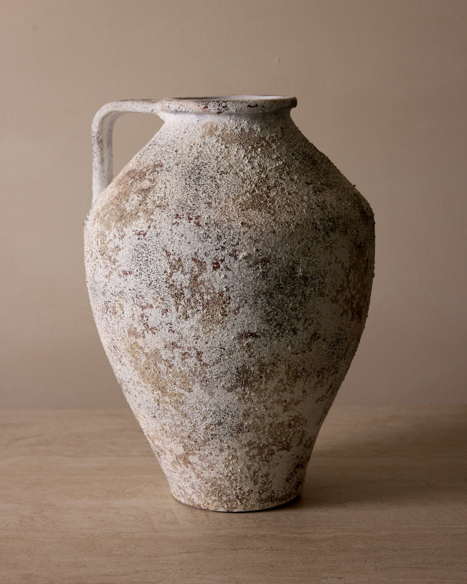 Siena Handmade Concrete Vase - Cream Minimalist 10" x 14"