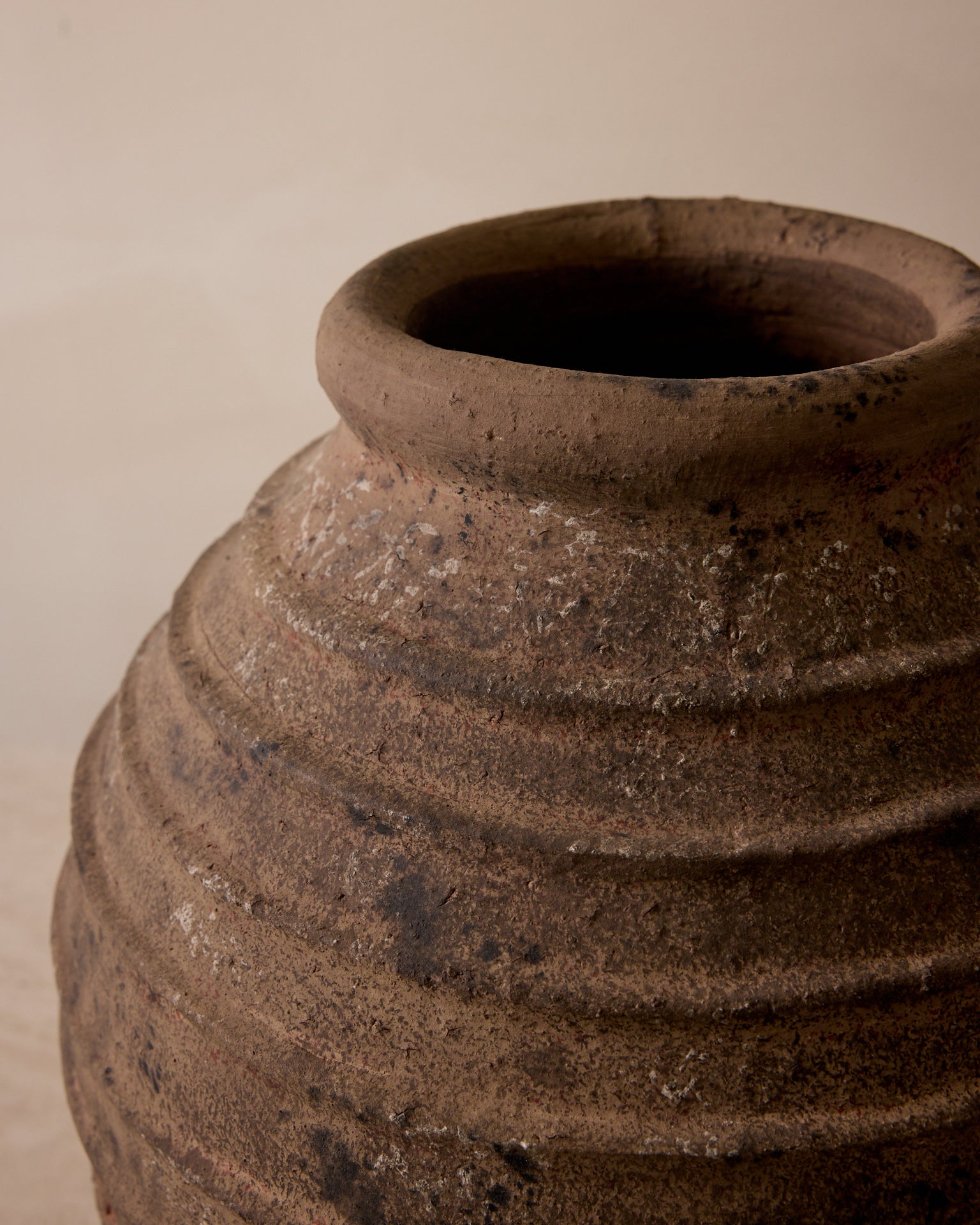 Sol Vase - Dark Brown Ceramic Decorative Vessel 14.5" x 16"
