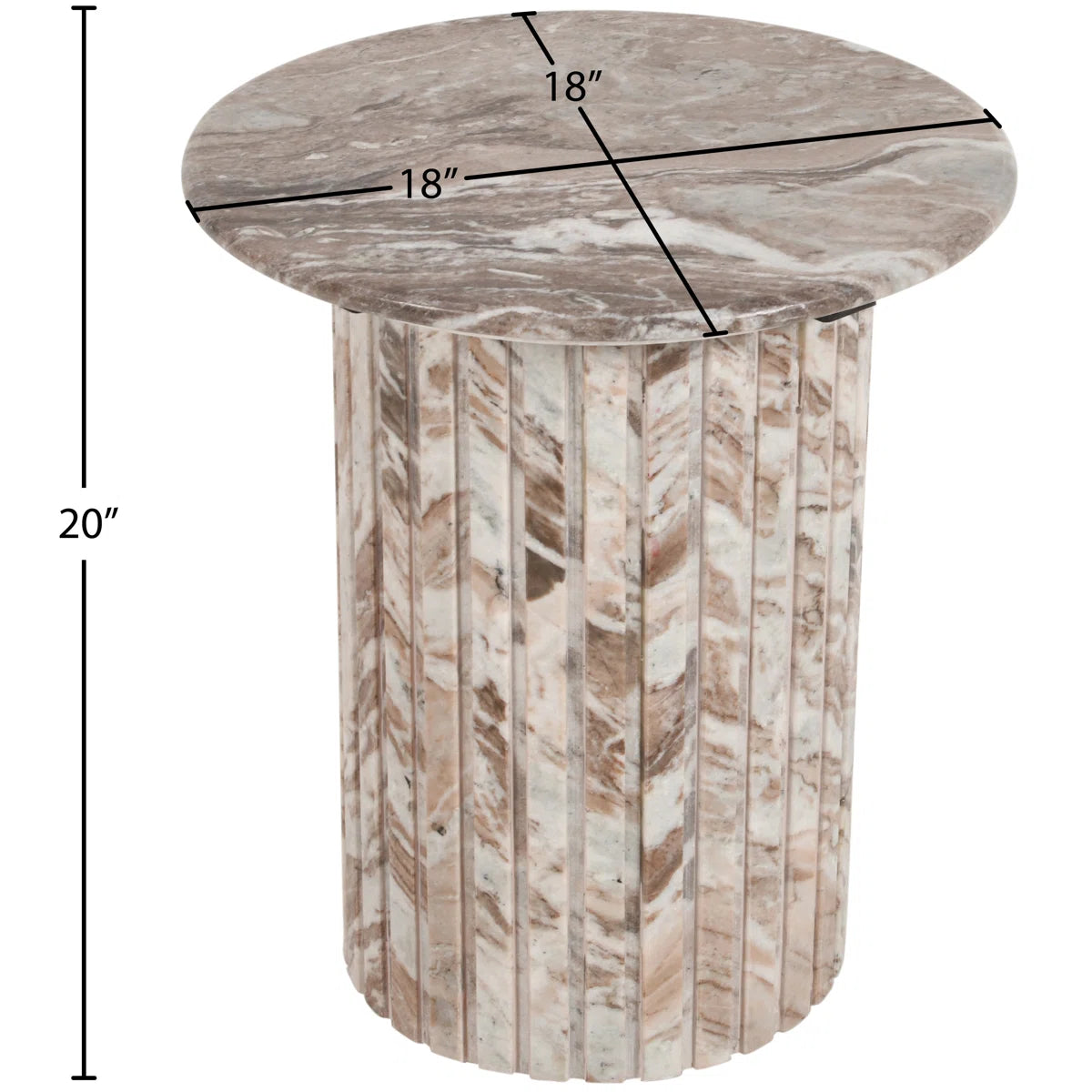 Stefani Marble End Table