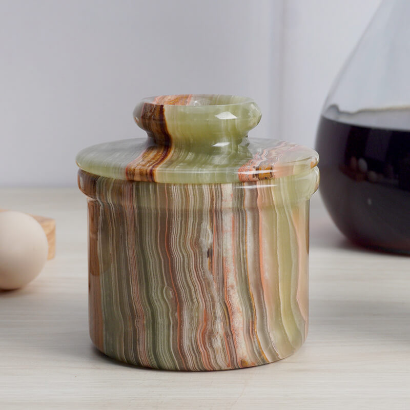 Natural Marble Butter Dish - Butter Crock