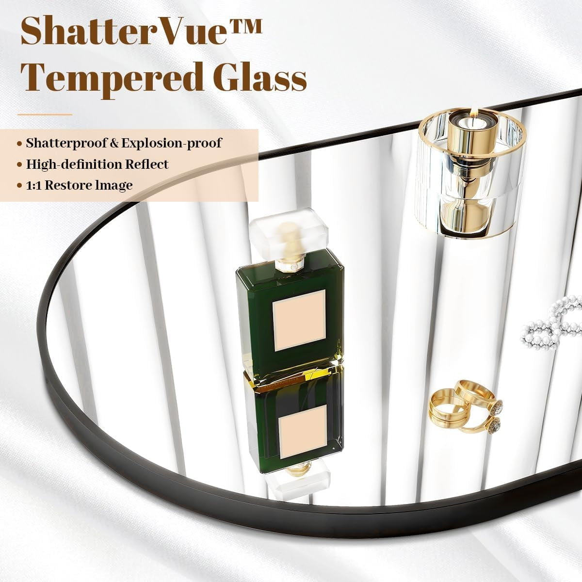 Arched Full Length Mirror, Black