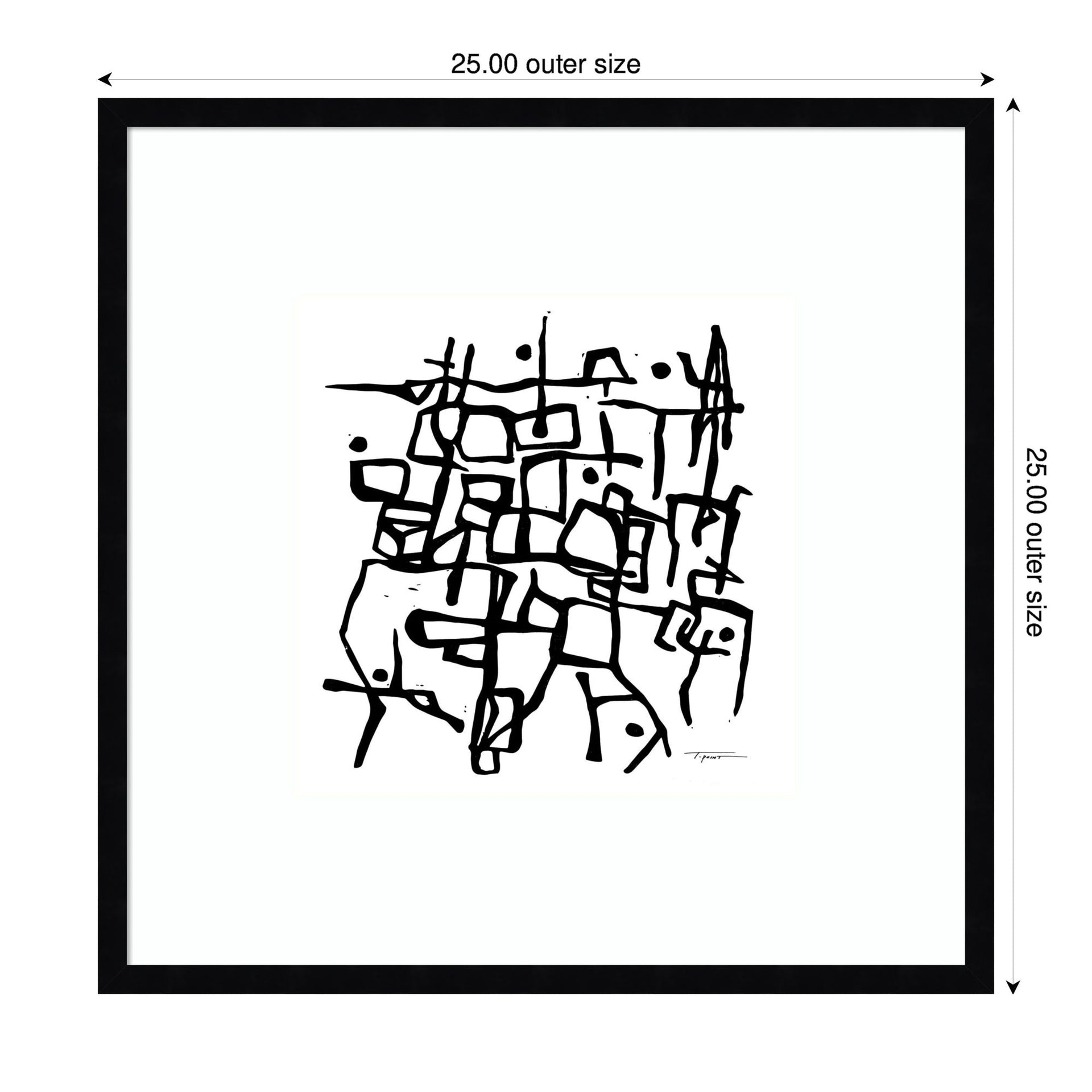 Organic Lines BW Grayscale by Statement Goods Framed Wall Art Print