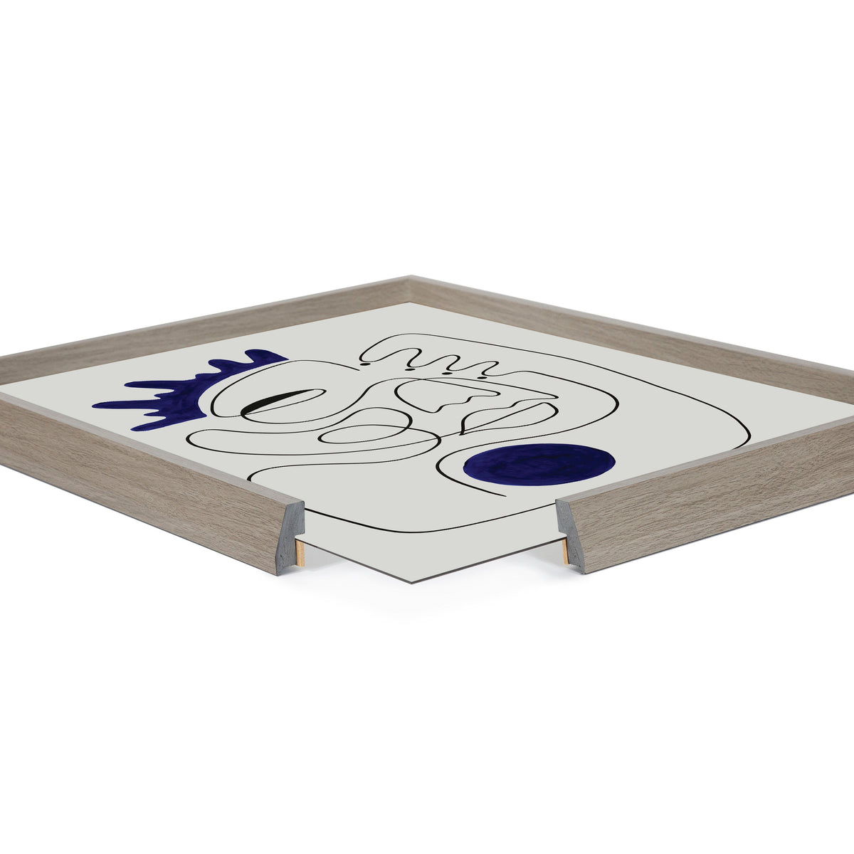 Blake El Ray Framed Printed Glass by Shatha Al Dafai