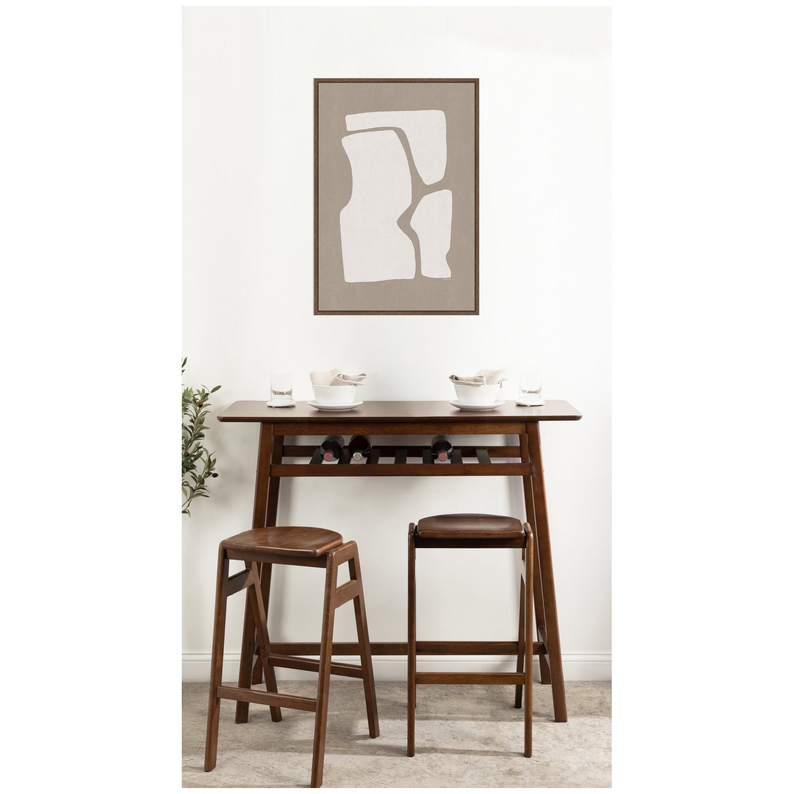 Organic Figures No. 2 by Gabrielly Guedes Framed Canvas Wall Art Print