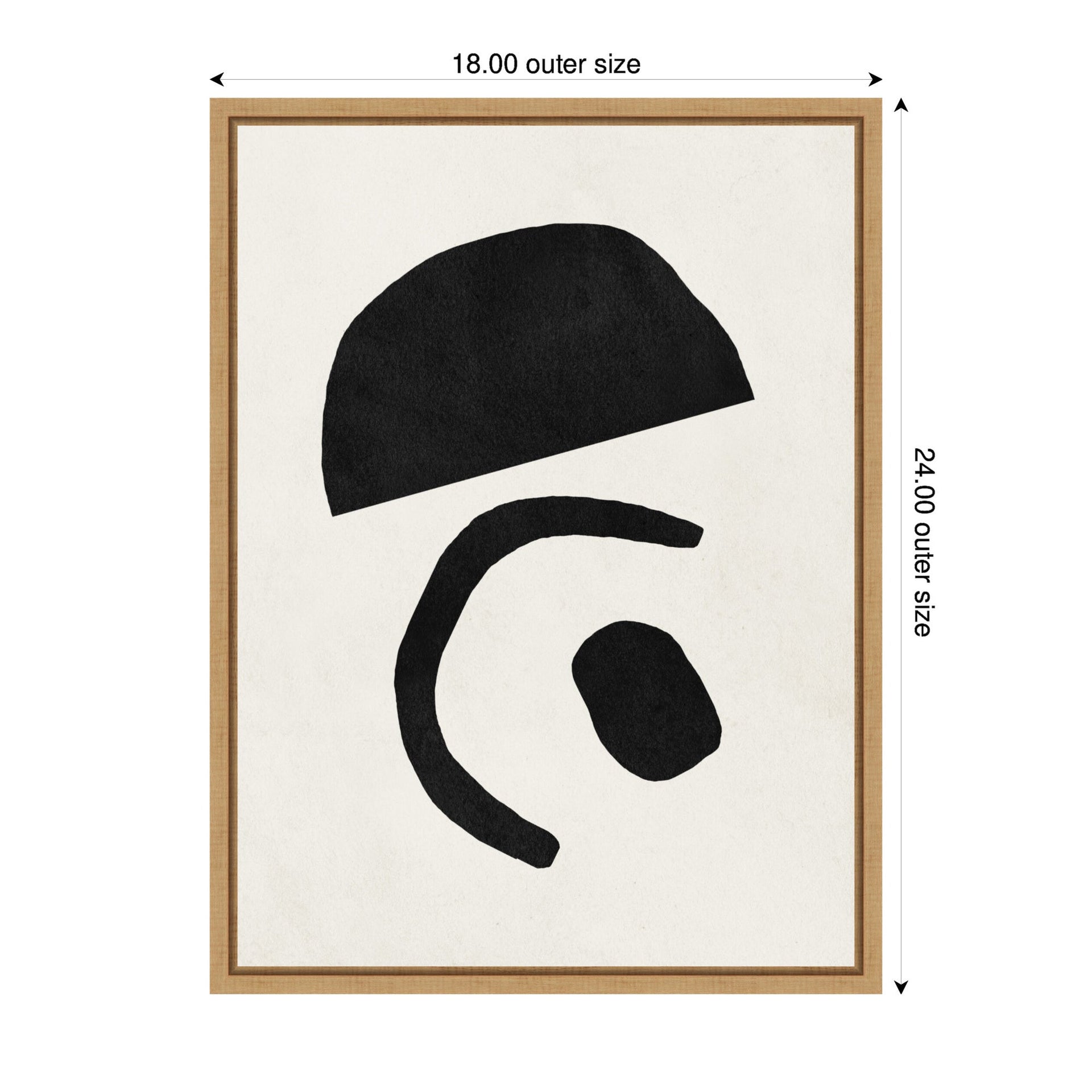 Sylvie Black Geometric Abstract 3 Framed Canvas by July Art Prints