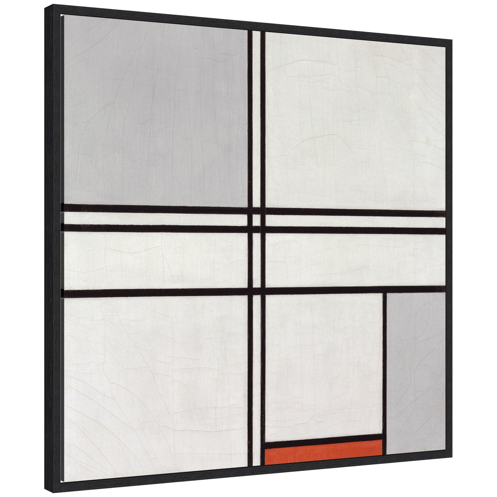 Sylvie Piet Mondrian Composition No 1 Gray Red 1935 Framed Canvas by The Art Institute of Chicago