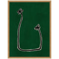Sylvie Soul Bound Green Framed Canvas by Shatha Al Dafai