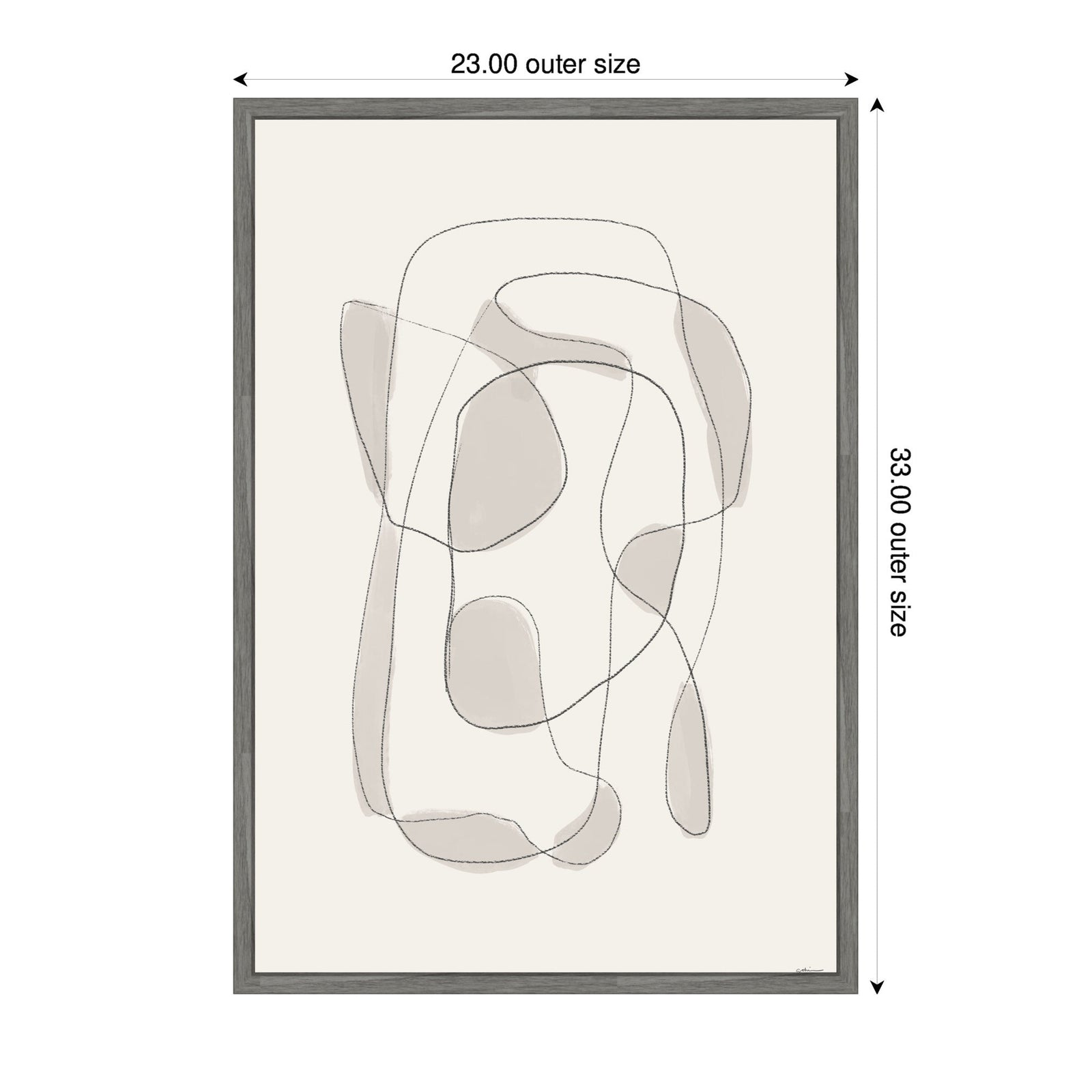 Minimalist Lines by Gabrielly Guedes Framed Canvas Wall Art Print