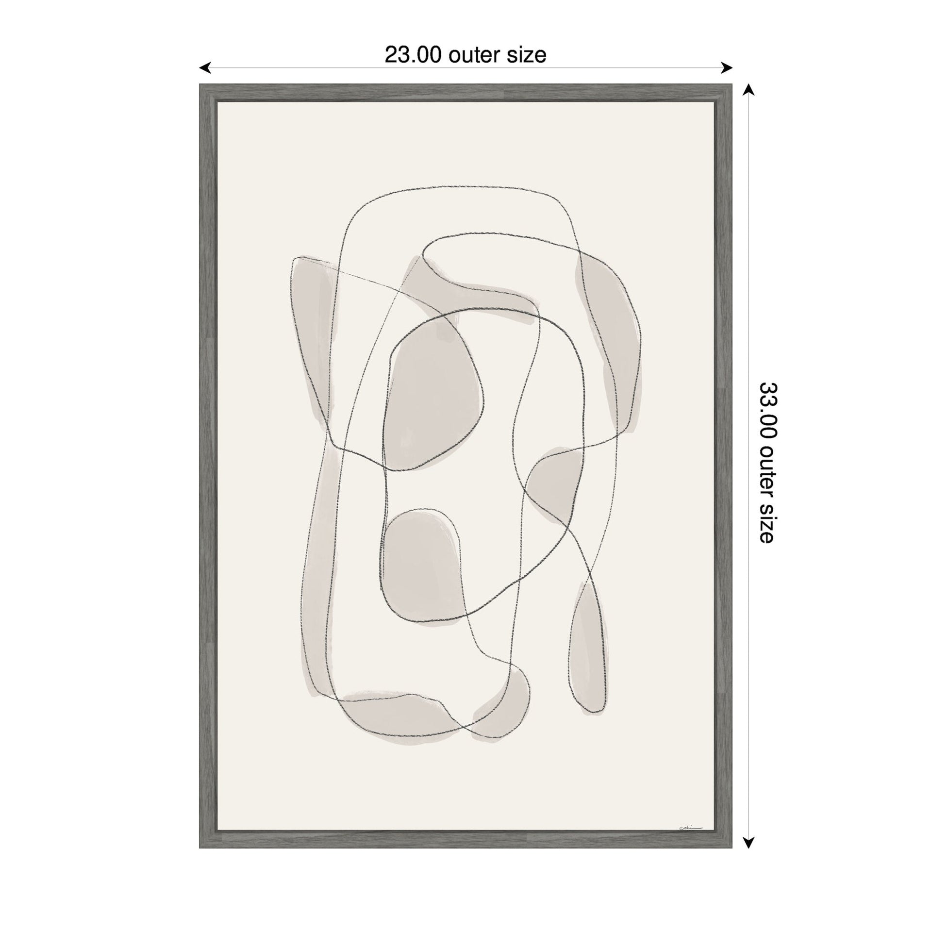 Minimalist Lines by Gabrielly Guedes Framed Canvas Wall Art Print