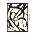 Sylvie Black Twist 4 Framed Canvas by Alicia Bock