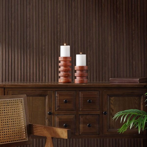 Bristol Marble Candle Holders | Set of 2