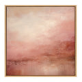Sylvie Tonal Abstract Pink Peach Framed Canvas by The Creative Bunch Studio