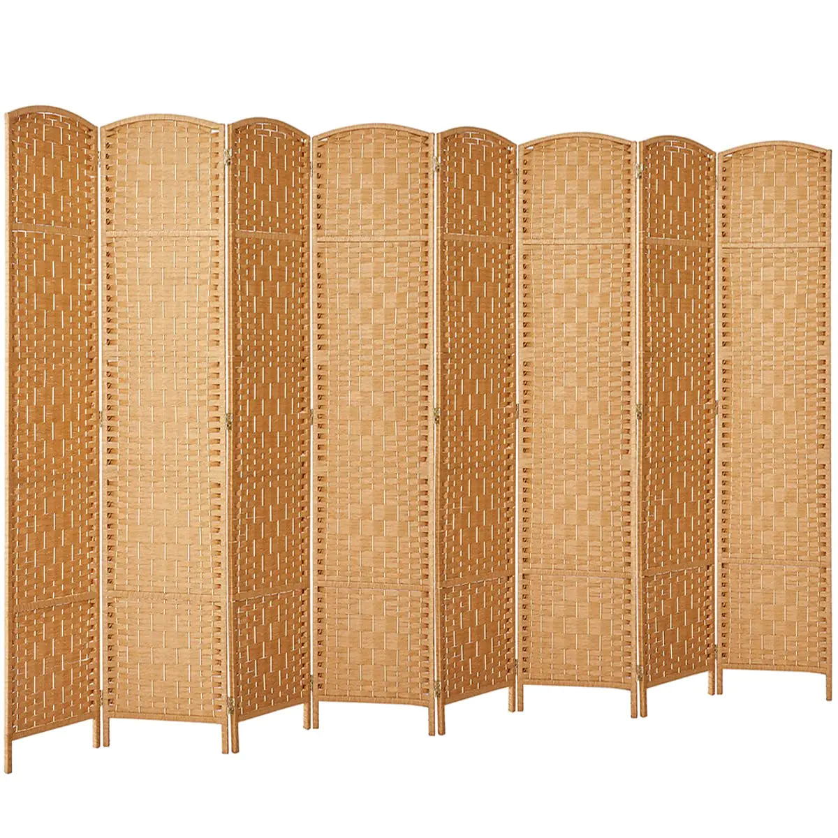 Rose Home Fashion Room Divider Room Dividers and Folding Privacy Screens 16" Privacy Screen 8 Panel Room Divider Wall Partition Room Dividers6 ft.Tall Panle Screen Portable Light Beige