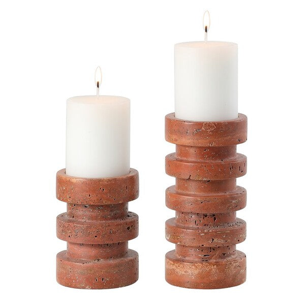 Bristol Marble Candle Holders | Set of 2